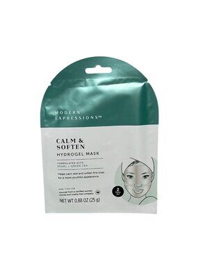 Lot of 2 Modern Expressions Calm & Soften Hydrogel Mask Pearl & Green Tea‎